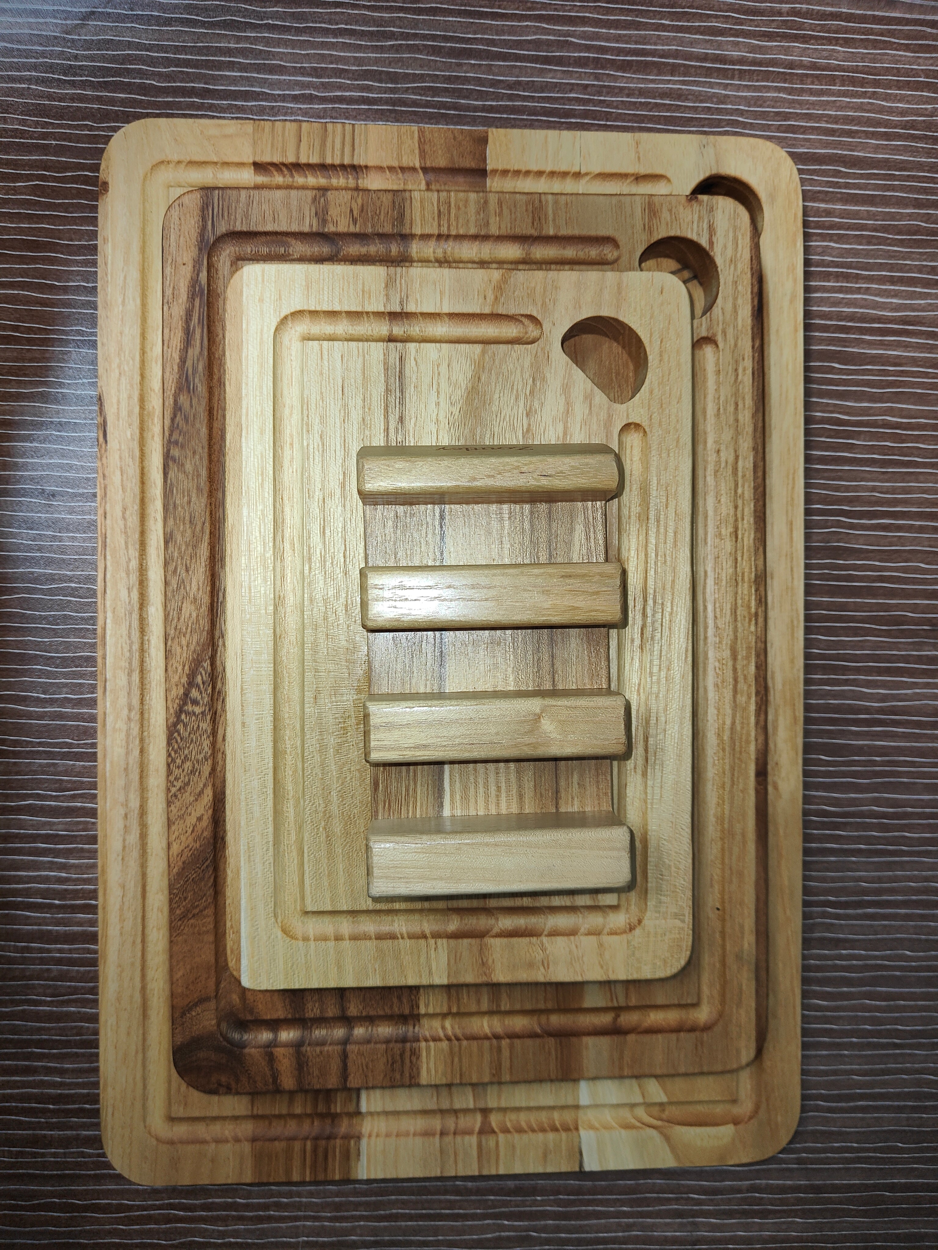 Acacia Wood Cutting Board Set